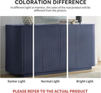 LKTART 64" Buffet Cabinet with Storage, Modern Fluted Accent Sideboard Media - Image 8