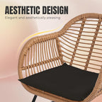 3 Piece Outdoor Wicker Furniture Bistro Set, Rattan Chairs Conversation Sets - Image 5