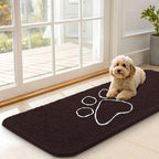OLANLY Dog Door Mat for Muddy Paws 47x17, Paw Print Design Chenille Mud Mat | by OLANLY