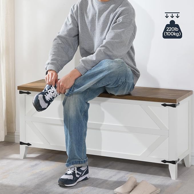 HOOBRO 47.2" Toy Box, Storage Bench - Image 7