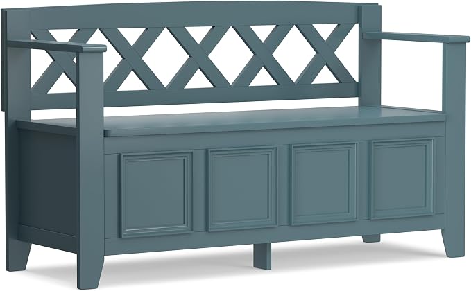 SIMPLIHOME Amherst Entryway Storage Bench by SimpliHome