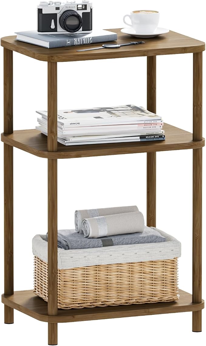 Bamboo End Table, Side Table for Small Space - Image 3