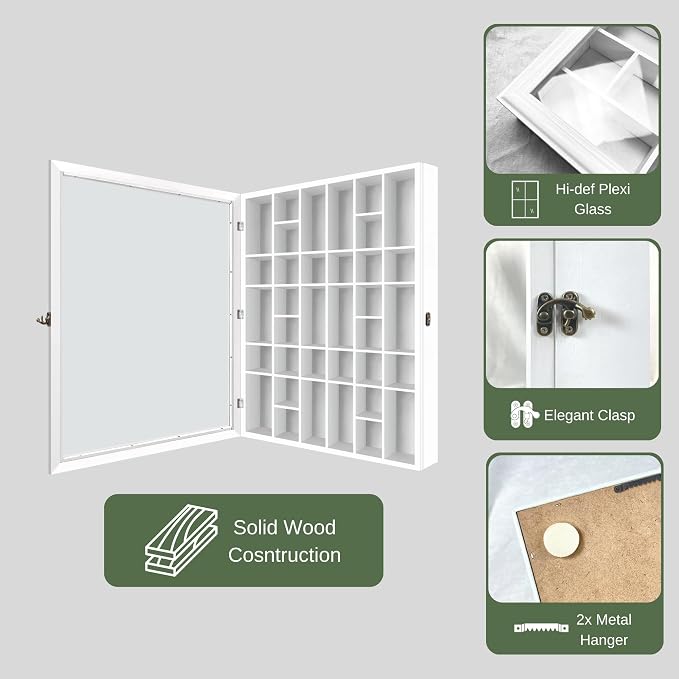 Shot Glass Display Cabinet Solid Wood - Image 4