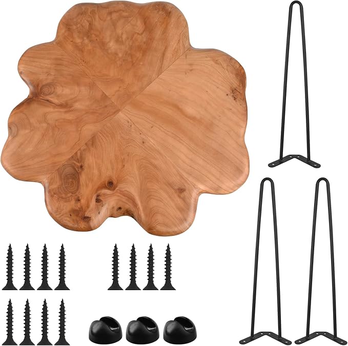 19.5 Inch Live Edge Side Table, Wood Freeform Small End Table - Image 8