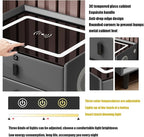 Smart Bedroom Nightstand with Fingerprint Lock and Adjustable LED Lights - Image 6
