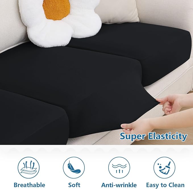 Milk Silk Couch Cushion Covers, Sofa Covers Washable - Image 5