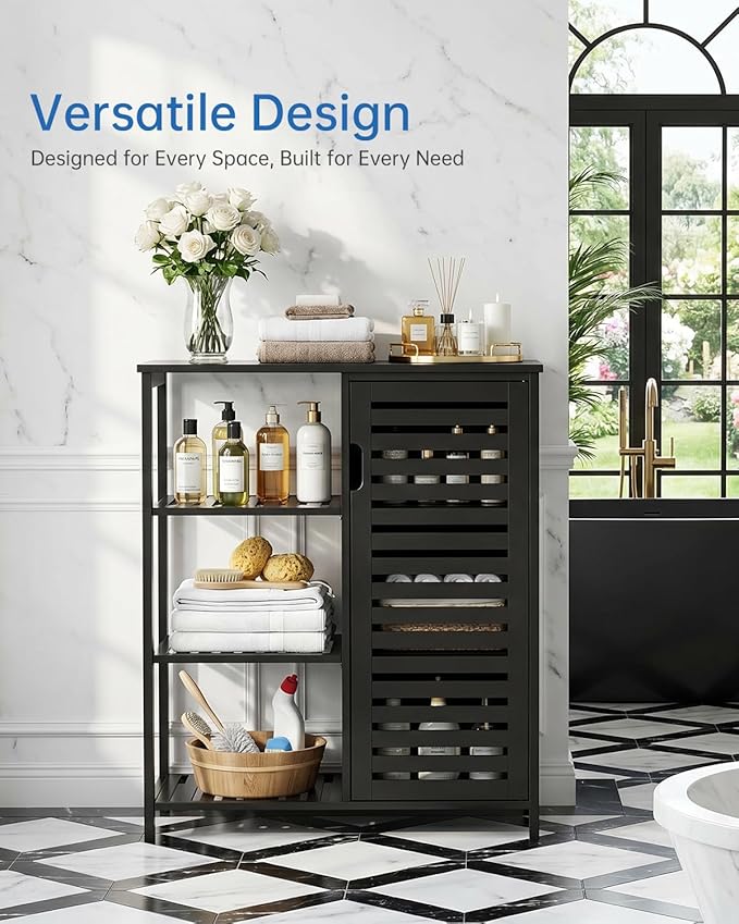 HITNET Bathoom Storage Cabinet, Bamboo Floor Cabinet - Image 5
