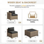 Aoxun Patio Furniture Sets, 10-Piece Outdoor Patio Furniture - Image 6
