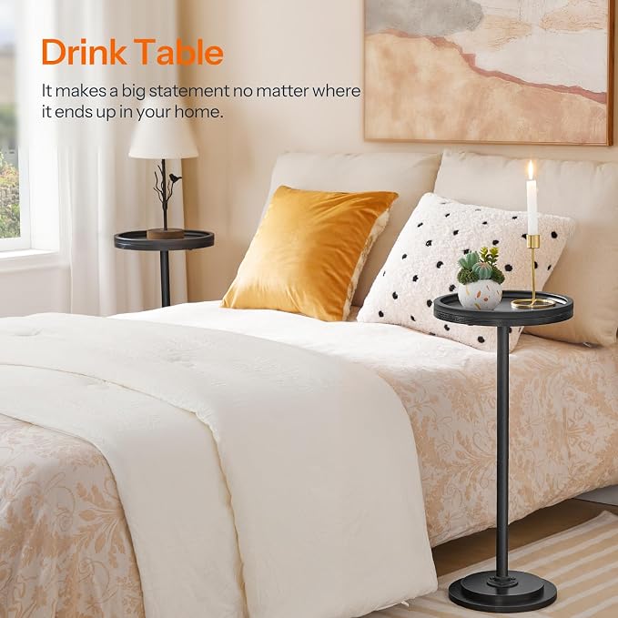 HOOBRO Small Round Side Tables, Drink Tables, Coffee Martini Tables - Image 4