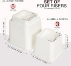 Utopia Bedding Bed Riser, 3 & 5 Inches Adjustable Furniture Risers - Image 2