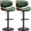 YaFiti Bar Stools Modern PU Leather Adjustable Swivel Barstools, Kitchen by YaFiti