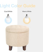HomePop by Kinfine Fabric Upholstered Round Storage Ottoman - Image 7