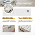 3-in-1 Convertible Sleeper Sofa Bed, Premium Velvet Pull Out Loveseat - Image 4