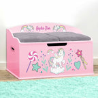 DIBSIES Personalized Creative Wonders Toy Box, Unicorns & Rainbows, 30 x 19.25 by DIBSIES