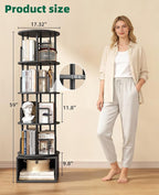 Kalrin 5 Tier Rotating Bookshelf - Image 2