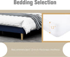 AGARTT Upholstered Platform Bed Frame King Size - Image 6