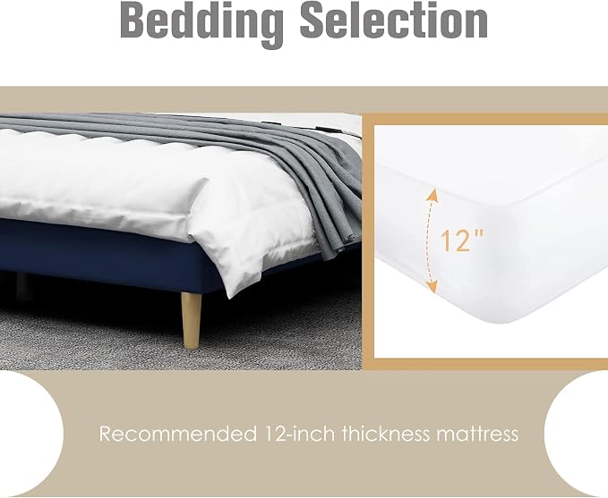 AGARTT Upholstered Platform Bed Frame Twin Size - Image 6