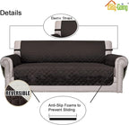 Easy-Going Reversible Couch Cover, Oversized Chair, Chocolate/Ivory | Machine - Image 3