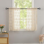 YJ YANJUN Vintage Lace Curtains 36 inch Length by YJYANJUN