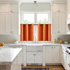 MIULEE Fall Blackout Curtains for Bedroom 2 Panels 40 x 36 Inch Long Orange | - Image 2
