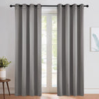 NICETOWN Chrome Gray Blackout Curtains 84 inches Long by NICETOWN