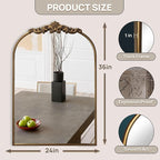 Ornate Baroque Vintage Gold Mirror - Image 3