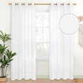 YoungsTex White Linen Curtains 84 Inches Long by YoungsTex