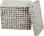 East at Main Rectangle Storage Side Table – Coconut Shell Mosaic Inlay by EastatMain