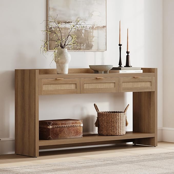 SICOTAS 60" Rattan Console Table by SICOTAS