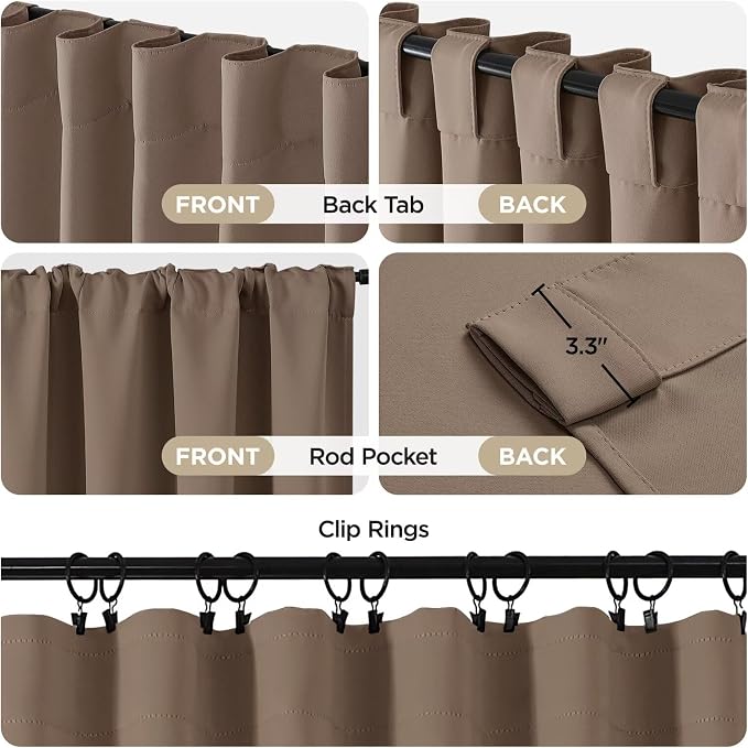 Joydeco 90 Inch Curtains for Bedroom, Room Darkening Drapes for Living Room - Image 2