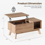 Wood Lift Top Coffee Table - Image 2