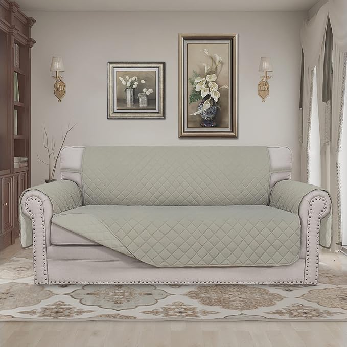 Easy-Going Reversible Couch Cover, 2 Cushion Sofa, Water Resistant Mat - Image 2