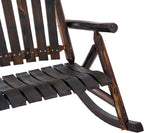 Outsunny Outdoor Wooden Rocking Chair, Double-Person Rustic Adirondack Rocker - Image 7