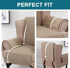 Turquoize 100% Waterproof Wing Chair Cover Wing Armchair Slipcovers Chair Couch - Image 5