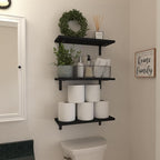 WOPITUES Wood Floating Shelves Set of 6, Shelves - Image 4