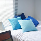 Topfinel Blue Decorative Throw Pillow Covers 16x16 Inch Set of 4, Soft Accent - Image 5
