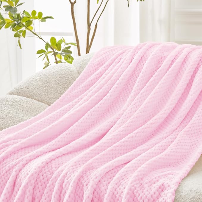 Exclusivo Mezcla Large Waffle Fleece Throw Blanket - Image 4