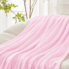 Exclusivo Mezcla Large Waffle Fleece Throw Blanket - Image 4
