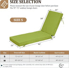 72x21x4in Lounge Cushions for Outdoor Furniture, Outdoor Lounge Chair Cushions - Image 2
