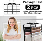 Closet Organizers and Storage, 2 Pack Pants-Hanger-Space-Saving, Velvet Clothes - Image 7