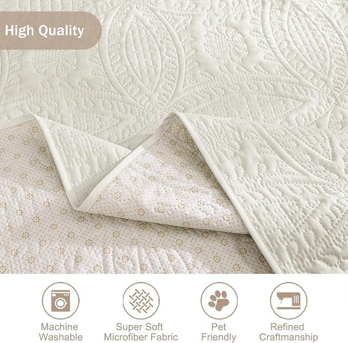 Quilted Grand Sofa Covers for 4 Cushion Couch, Couch Cover for Grand Sofa - Image 6