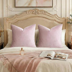 GIGIZAZA Sweet Lilac Velvet Throw Pillow Covers Big 26x26 Pack of 2 | by GIGIZAZAFocusingonhomedecoration