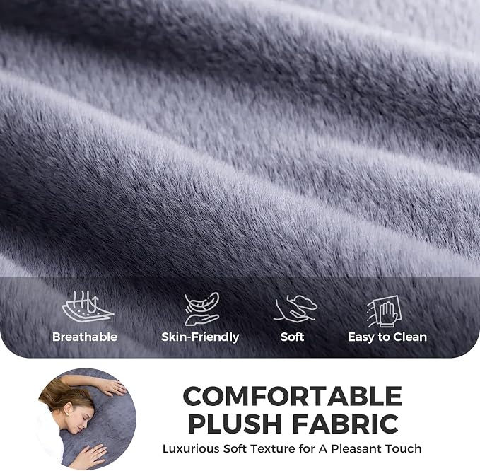 Giant Bean Bag Chair for Adults, Big Faux Fur Plush Bean Bag Lounger, Large - Image 4