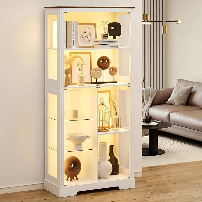 Gurexl Modern Glass Display Cabinet by Gurexl