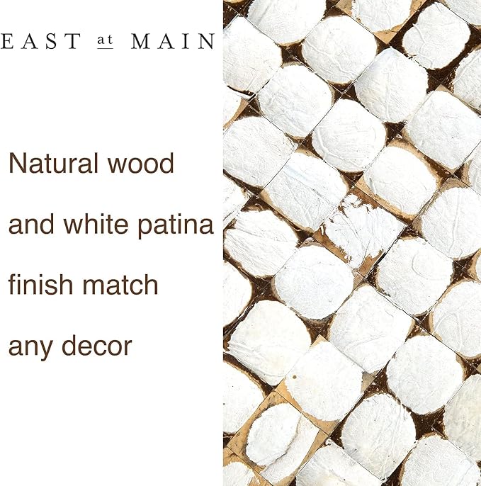 East at Main Rectangle Storage Side Table – Coconut Shell Mosaic Inlay - Image 9