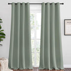 NICETOWN Greyish Green Blackout Curtains 102" Long by NICETOWN