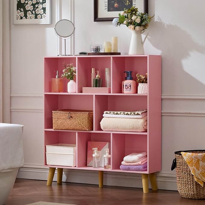 LEYAOYAO 8 Cube Bookshelf, 3 Tier Bookcase - Image 8