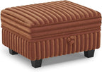 Belffin Corduroy Fabric Ottoman - Image 8
