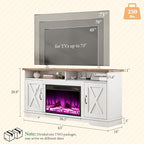 AMERLIFE 5-Piece Farmhouse Table Set Include 63" TV Stand - Image 3