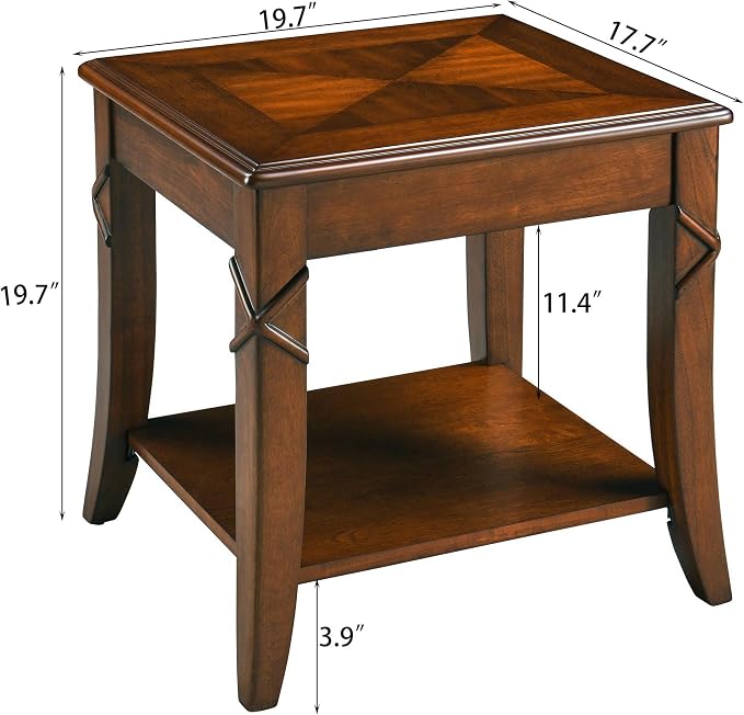 PADMA HOUSE Solid Wood End Table - Image 2